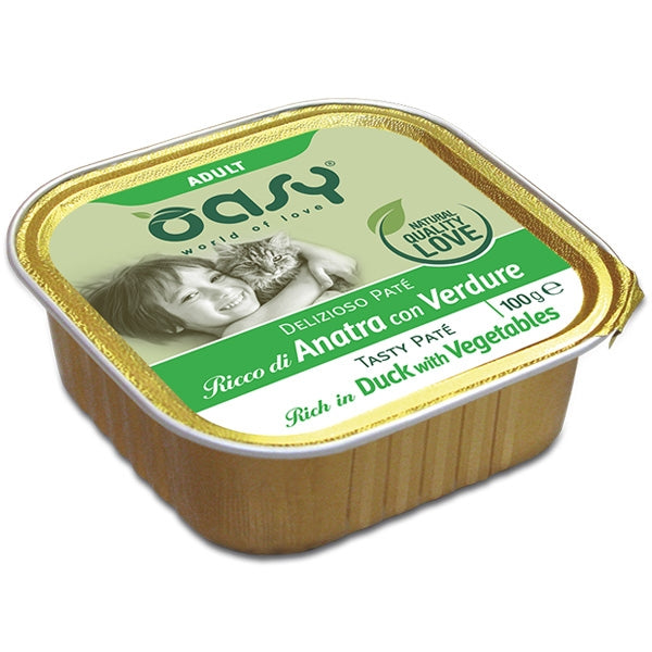 Oasy - Delizioso Paté Ricco di Anatra con Verdure 100 GR Oasy - Delizioso Paté Ricco di Anatra con Verdure 100 GR